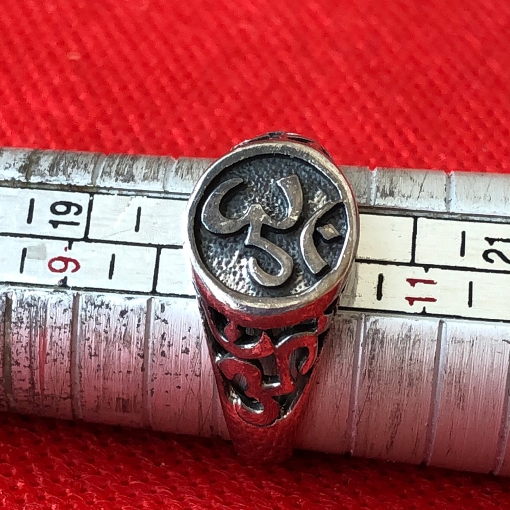 Solid Sterling Silver Middle Eastern Ring S 10 - image 4